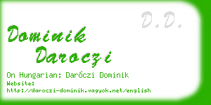 dominik daroczi business card