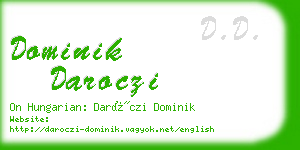 dominik daroczi business card